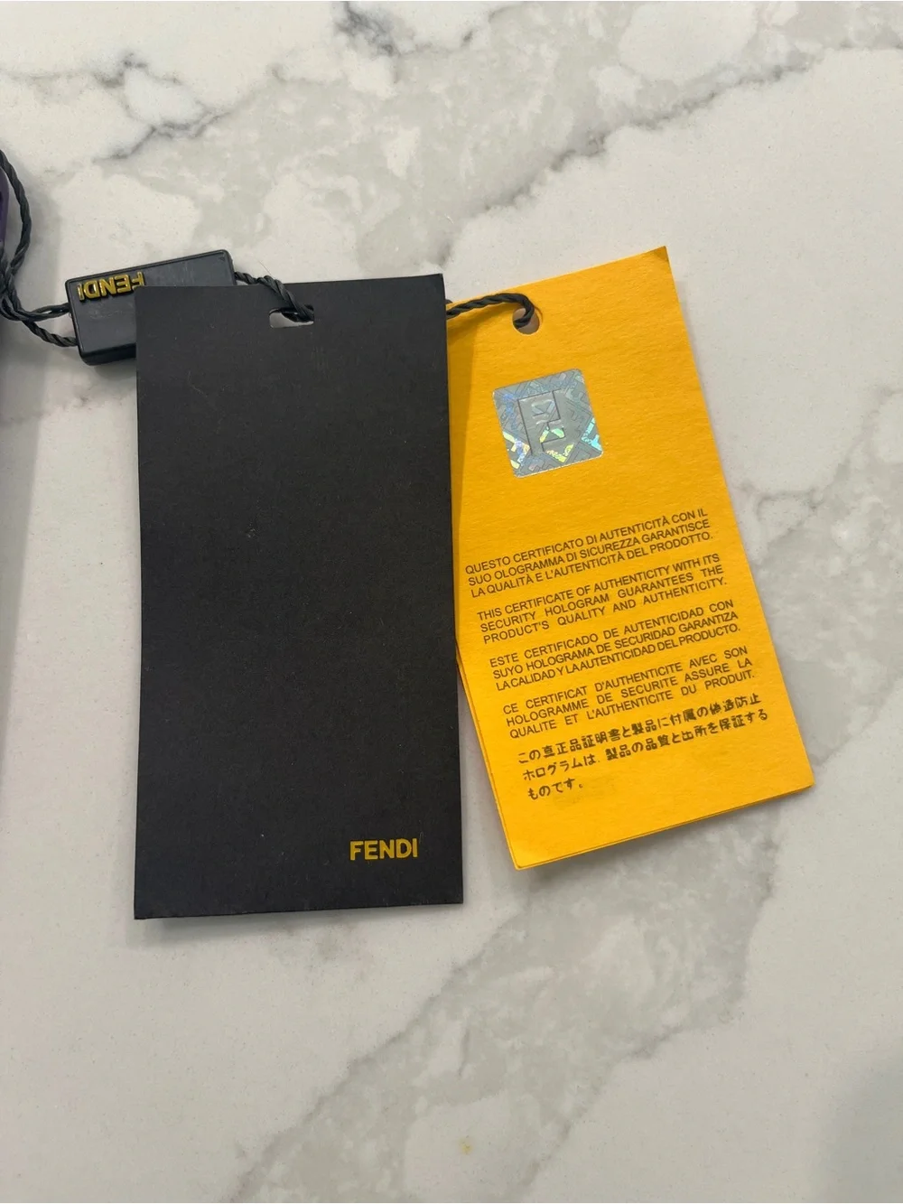 Fendi Purple Embossed Silicone iPhone Case with Logo Tag